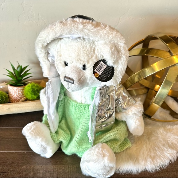 New with tags- FAO Schwartz plush 13” bear custom dressed - Picture 5 of 6